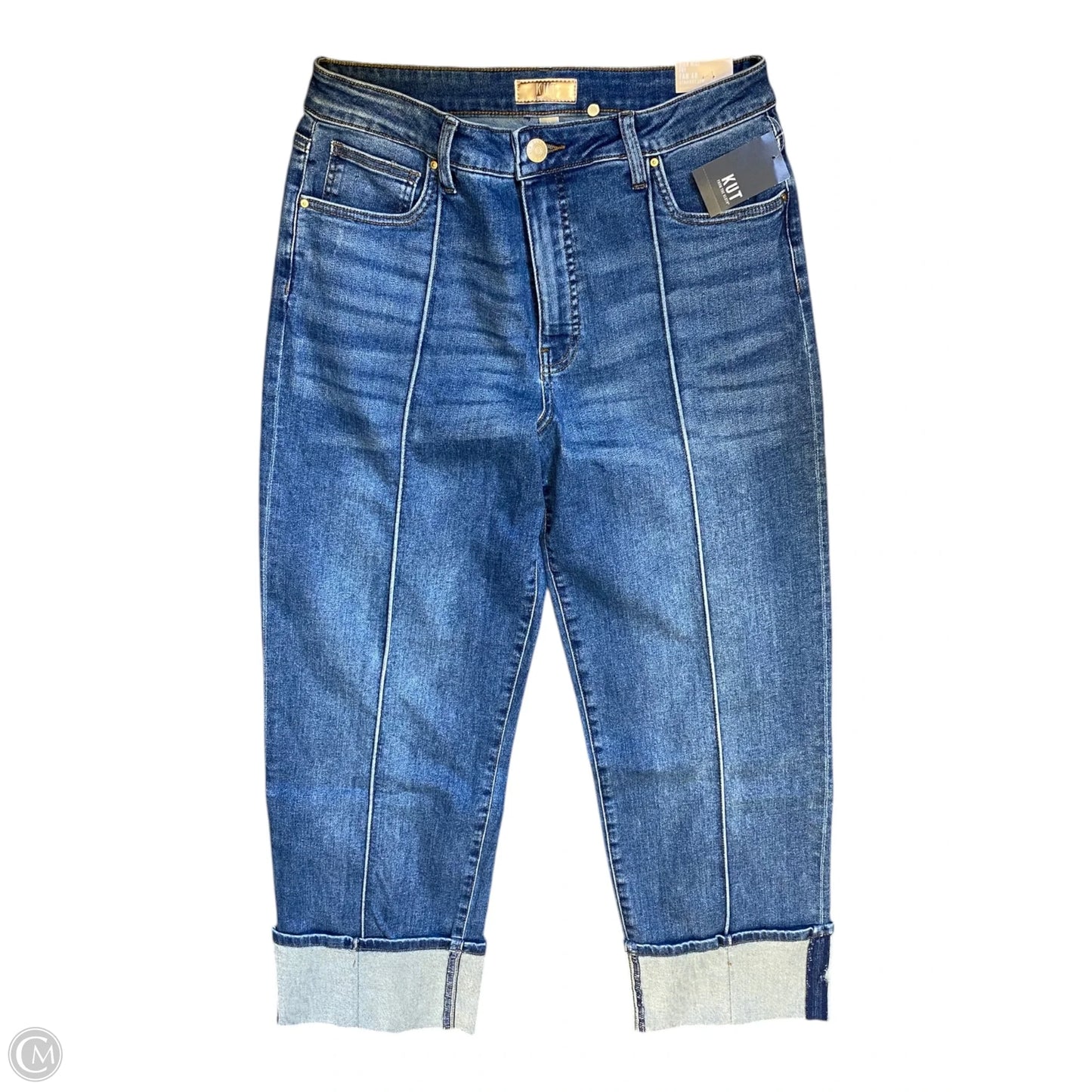 Jeans Straight By Kut In Blue Denim, Size: 12