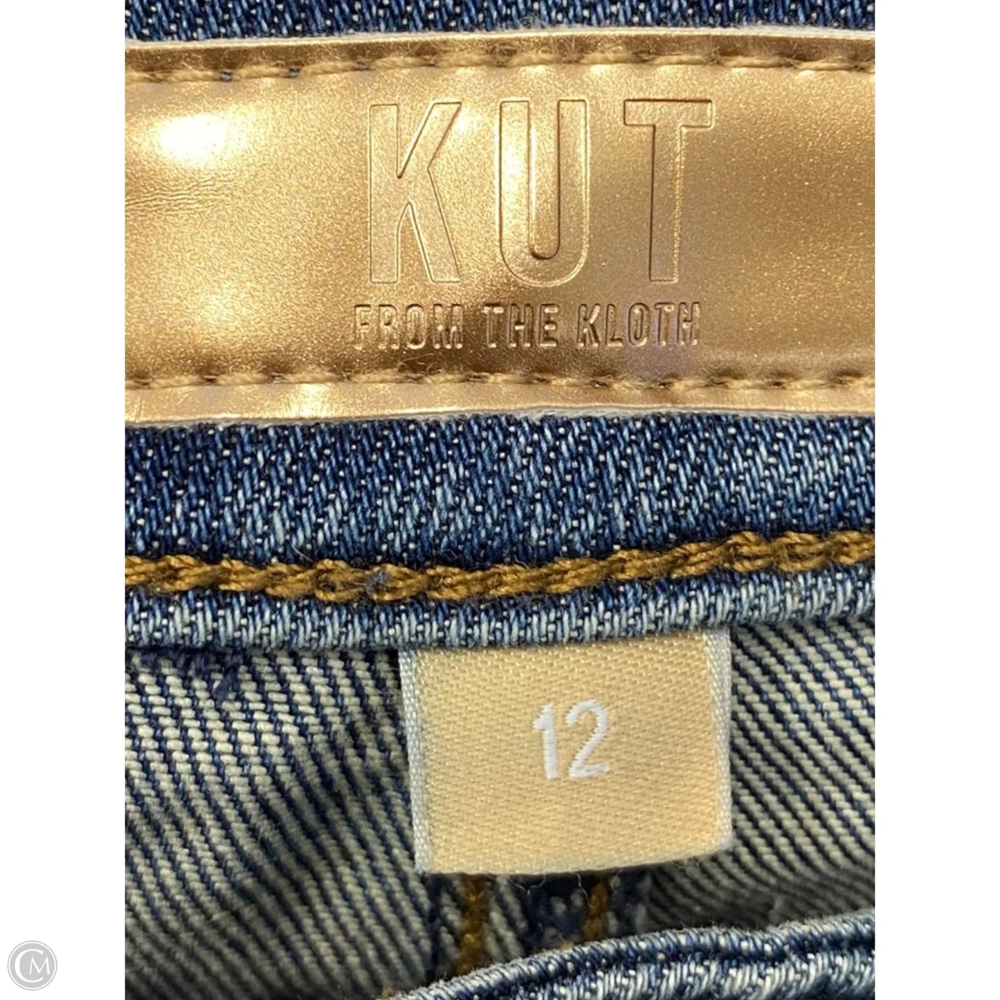 Jeans Straight By Kut In Blue Denim, Size: 12