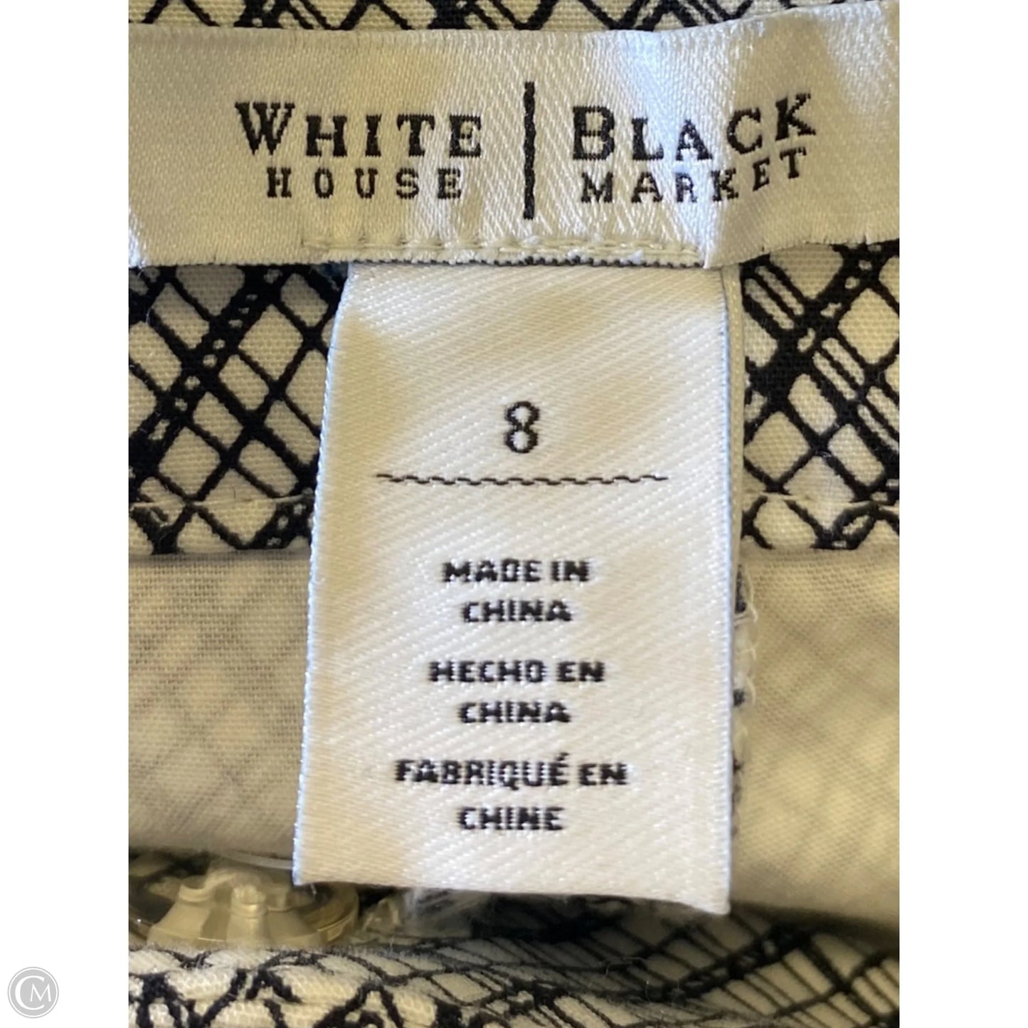 Shorts By White House Black Market In Black & White, Size: 8