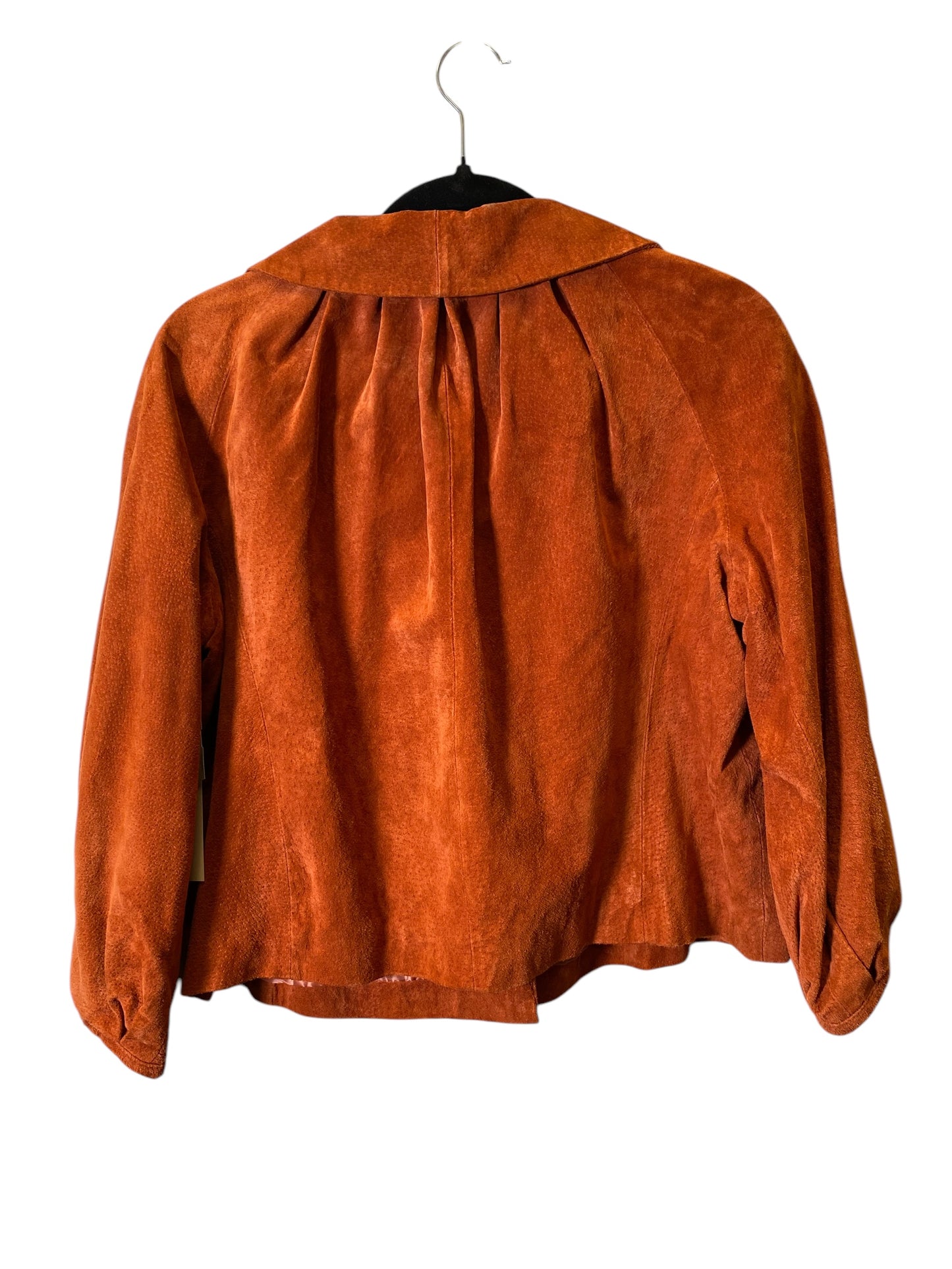 Jacket Leather By Ami In Orange, Size: L