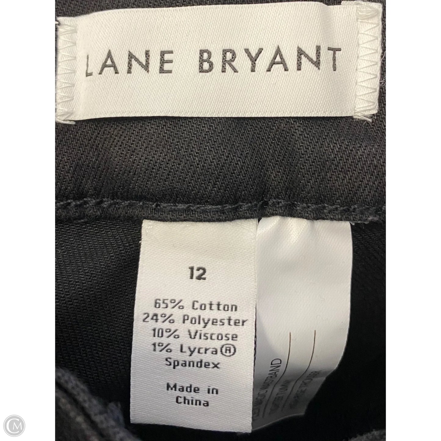 Jeans Flared By Lane Bryant In Black Denim, Size: 12