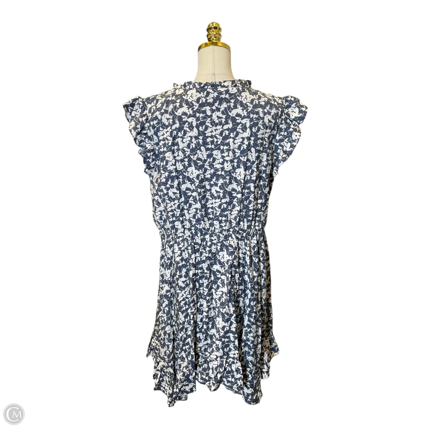Dress Casual Midi By Maurices In Blue & White, Size: Xl