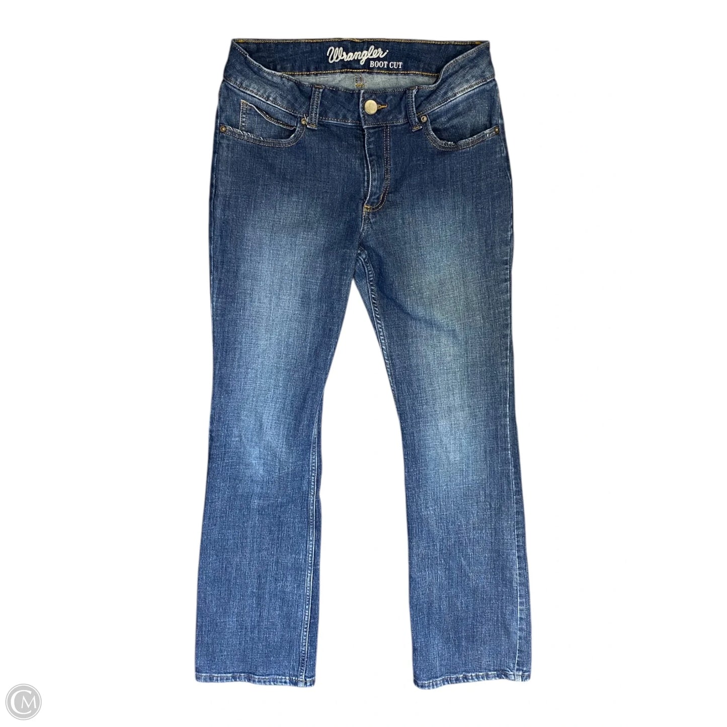 Jeans Boot Cut By Wrangler In Blue Denim, Size: 10
