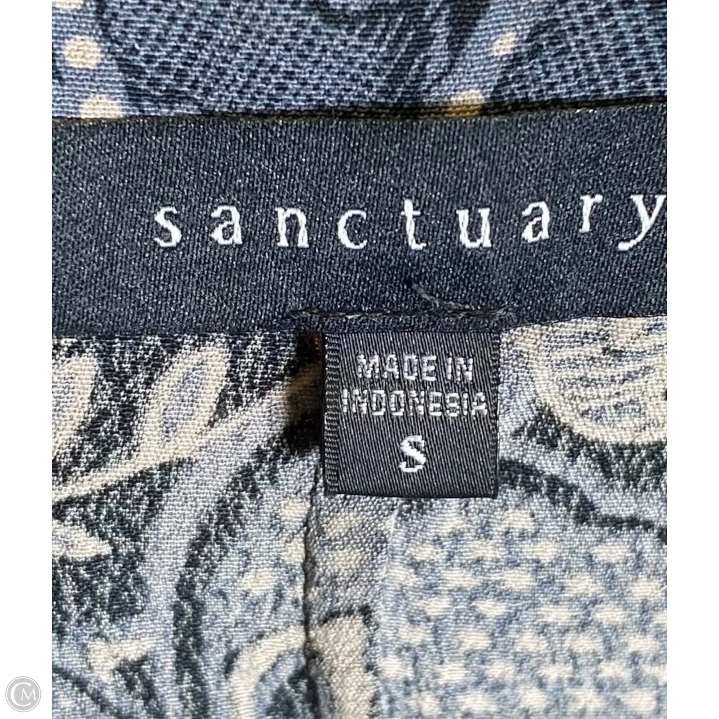 Blouse Sleeveless By Sanctuary In Black & Cream, Size: S
