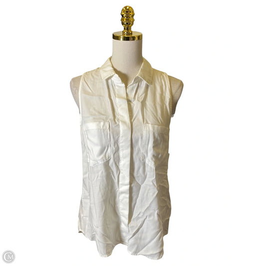 Blouse Sleeveless By Cloth & Stone In White, Size: M
