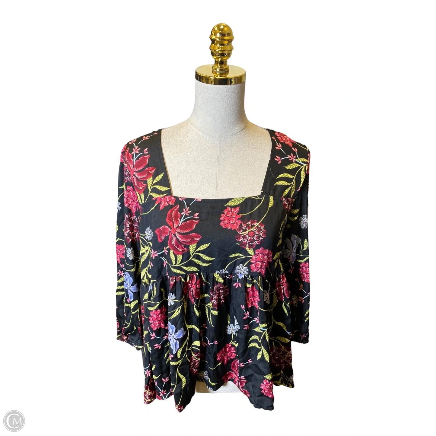Blouse Long Sleeve By Dolan Left Coast In Floral Print, Size: M