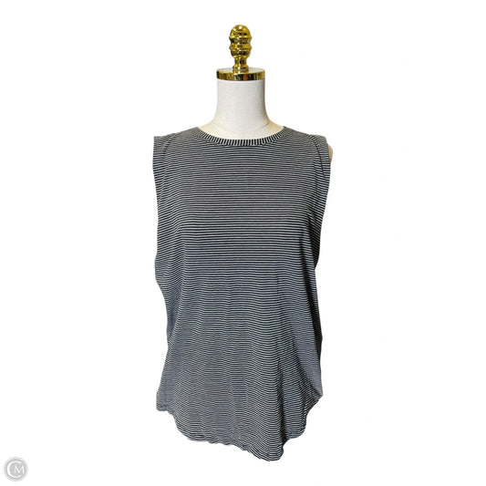 Athletic Tank Top By Lululemon In Black & White, Size: L