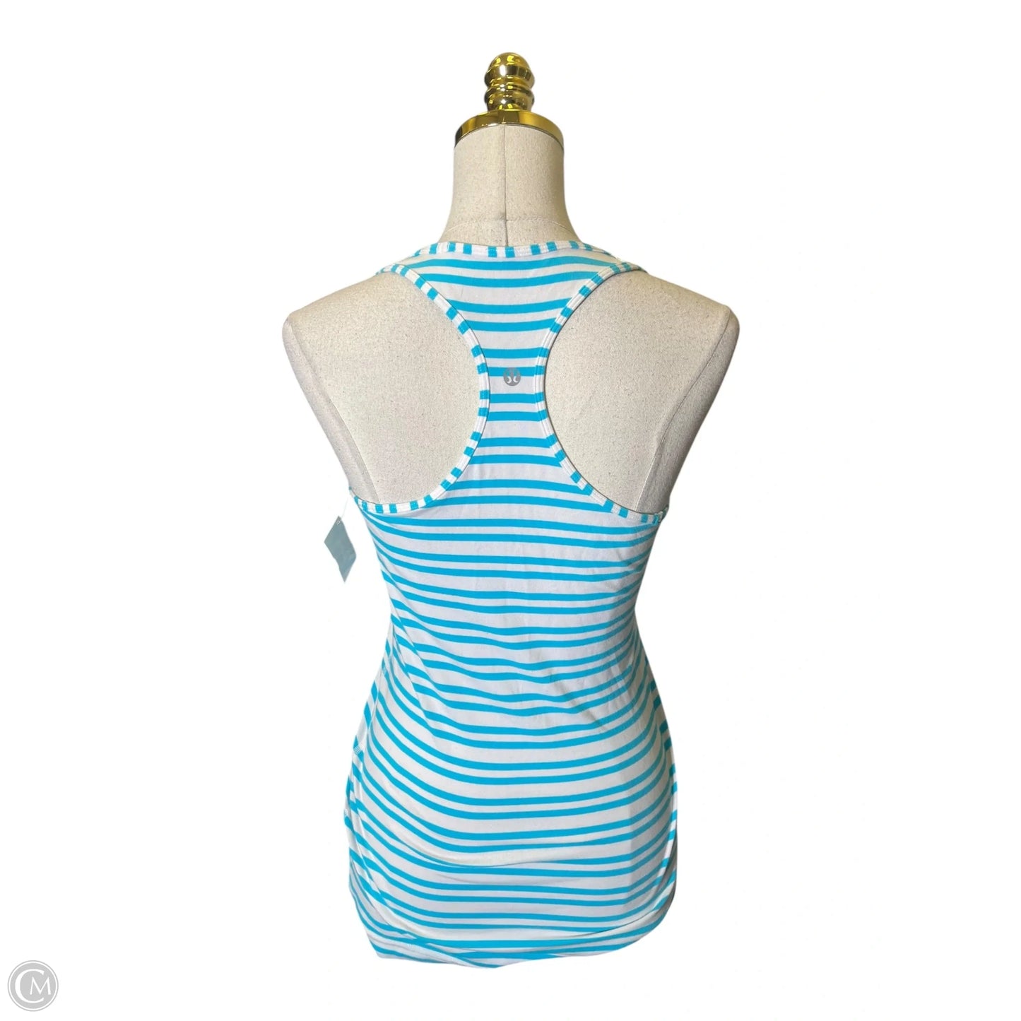 Athletic Tank Top By Lululemon In Blue & White, Size: L