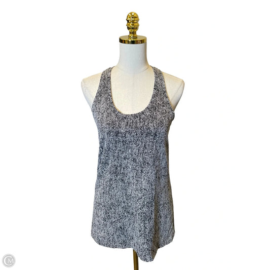 Athletic Tank Top By Lululemon In Black & White, Size: L