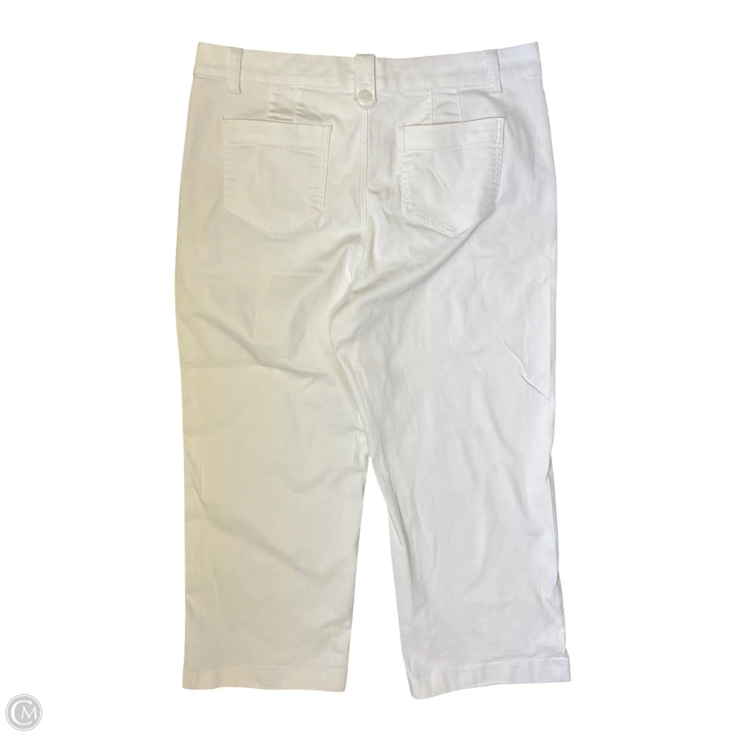 Jeans Straight By Talbots In White Denim, Size: 16