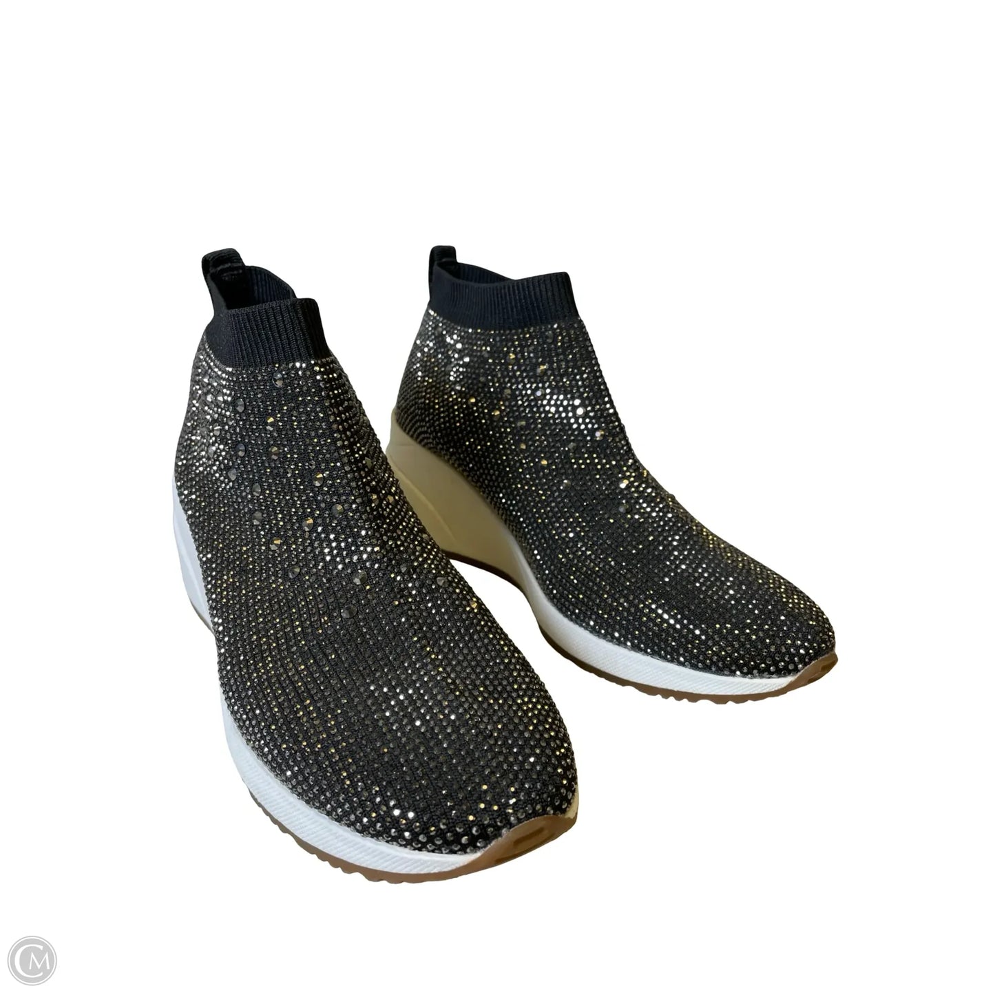 Shoes Sneakers By Alex Marie In Black & White, Size: 7