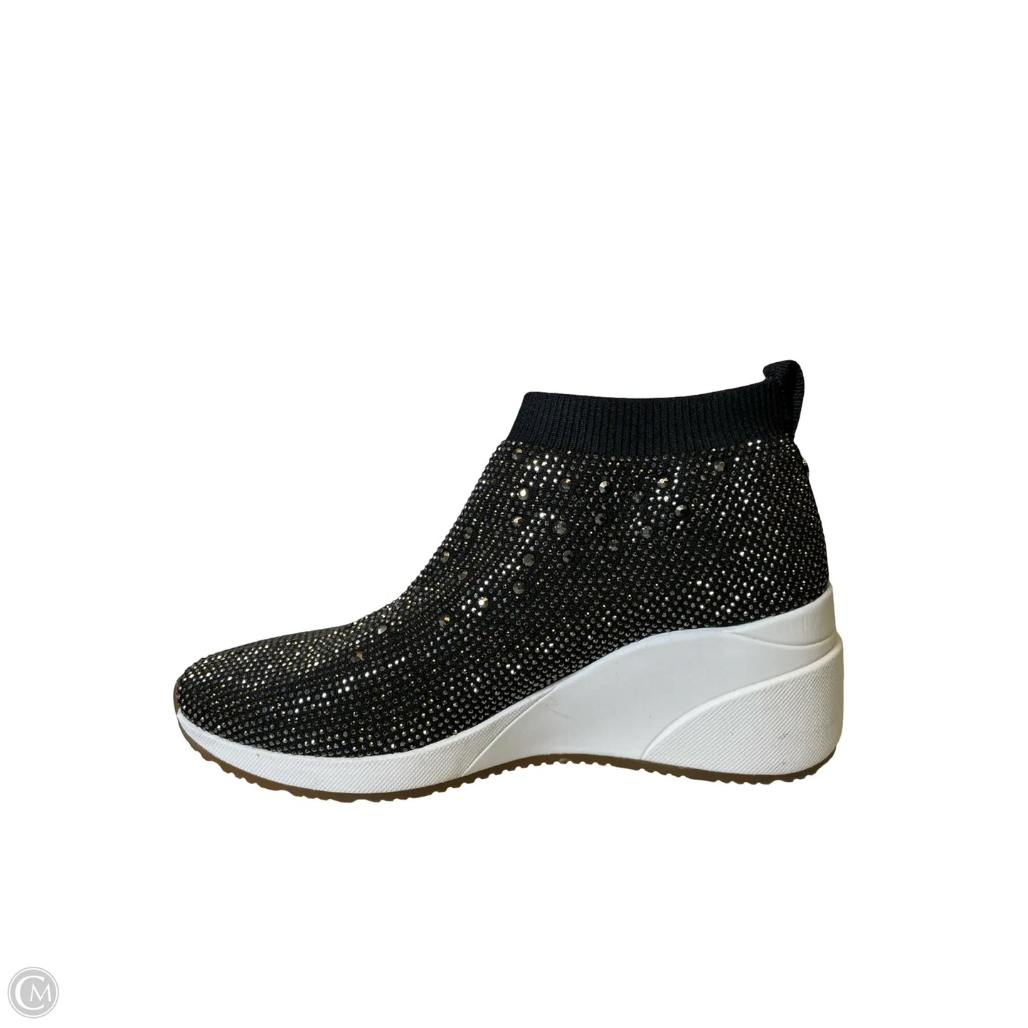 Shoes Sneakers By Alex Marie In Black & White, Size: 7