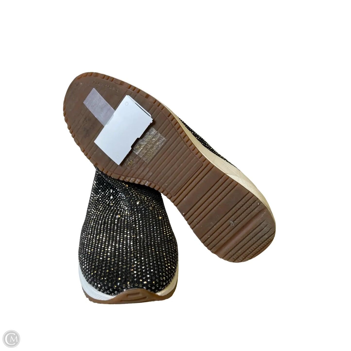 Shoes Sneakers By Alex Marie In Black & White, Size: 7
