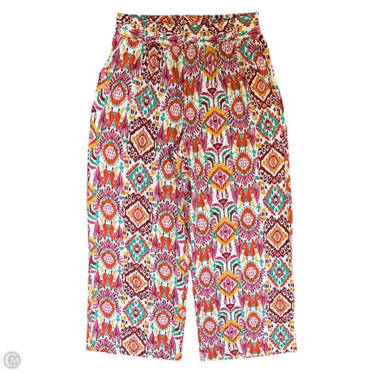 Pants Linen By Christian Siriano In Multi-colored, Size: S