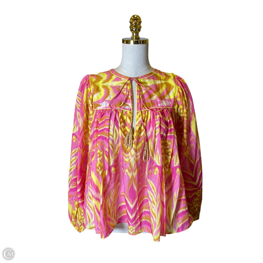 Blouse Long Sleeve By Farm Rio In Multi-colored, Size: S