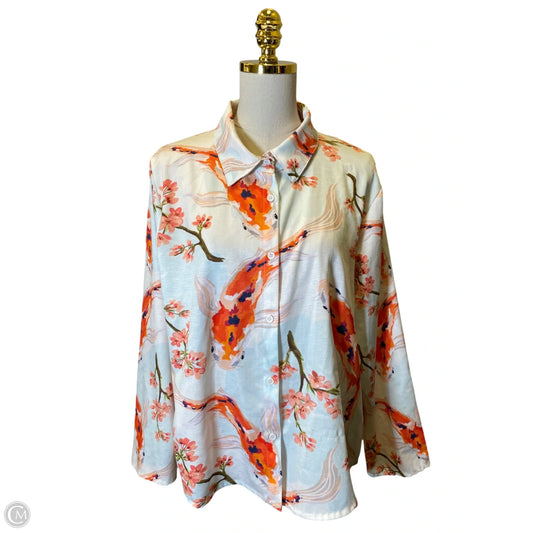 Top Short Sleeve By Tahari In Black & White, Size: 1x