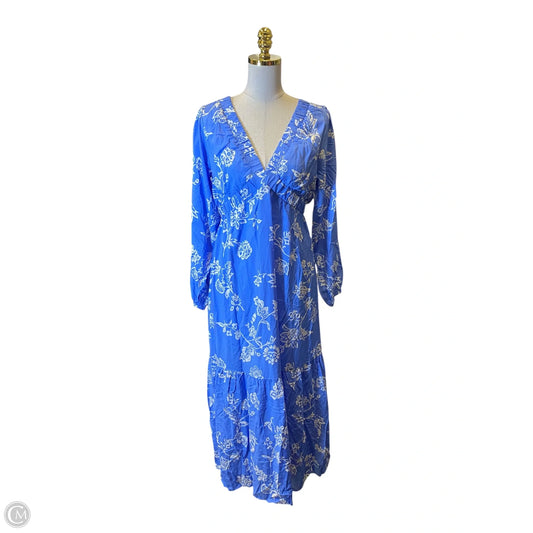 Dress Casual Maxi By Gilli In Blue & White, Size: M