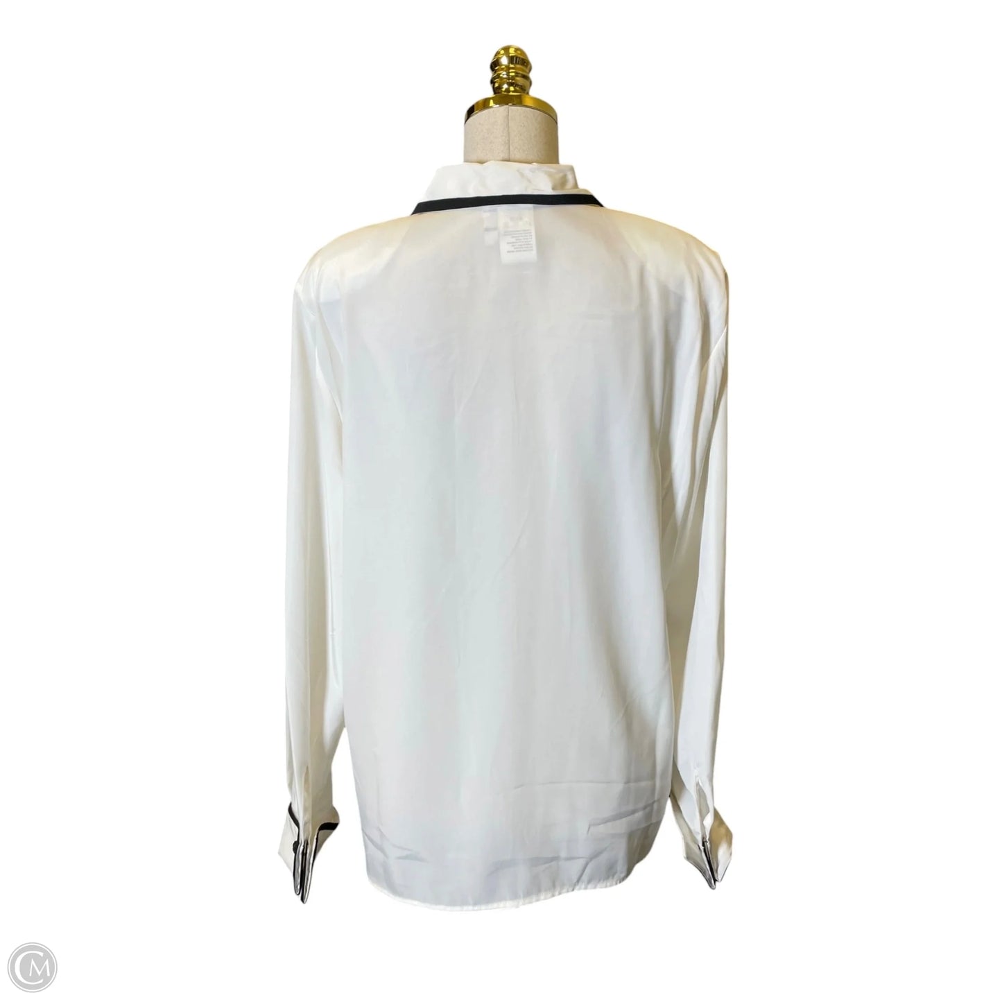 Top Long Sleeve By Clothes Mentor In Black & White, Size: L