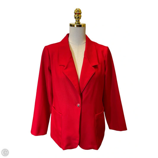 Blazer By Clothes Mentor In Red, Size: L