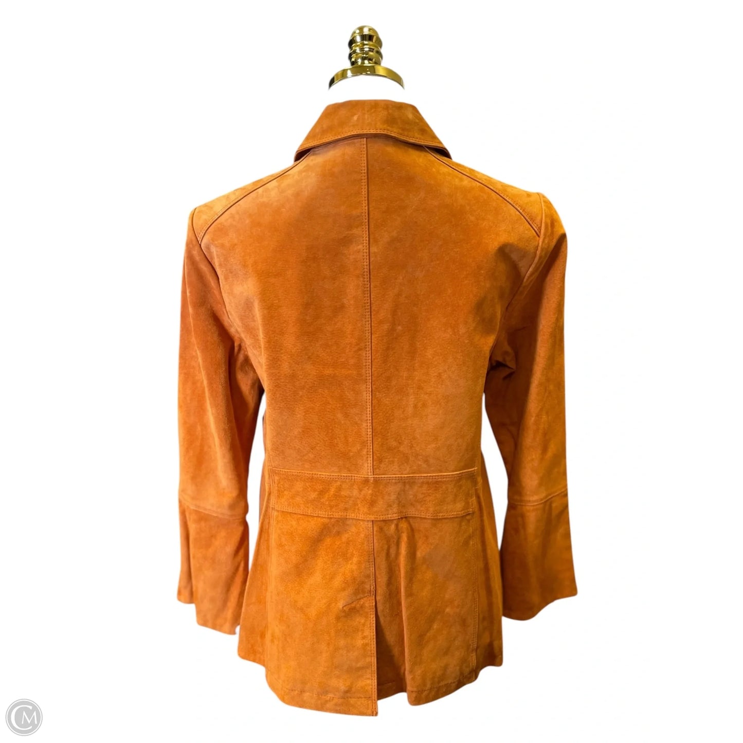 Jacket Leather By Clothes Mentor In Orange, Size: M