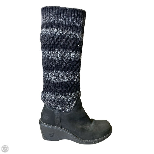 Boots Designer By Ugg In Black & Grey, Size: 9