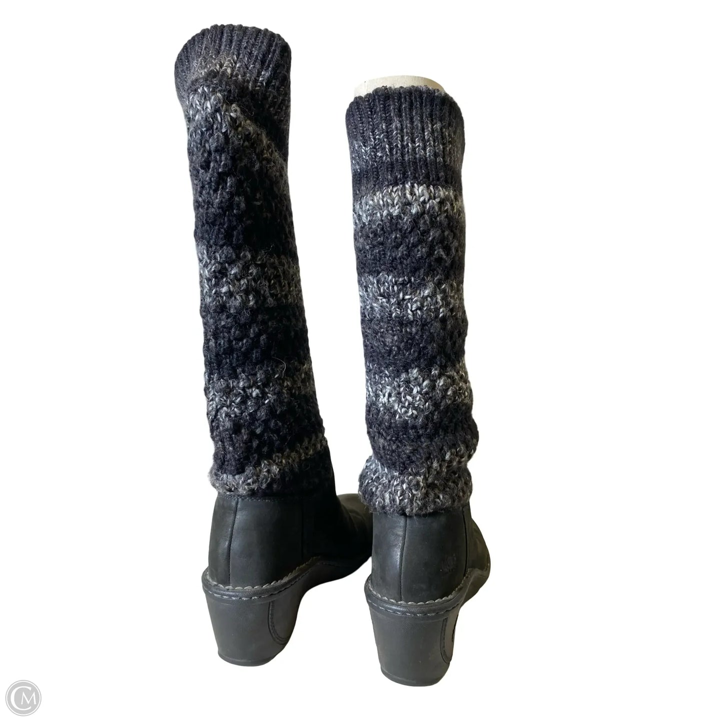 Boots Designer By Ugg In Black & Grey, Size: 9
