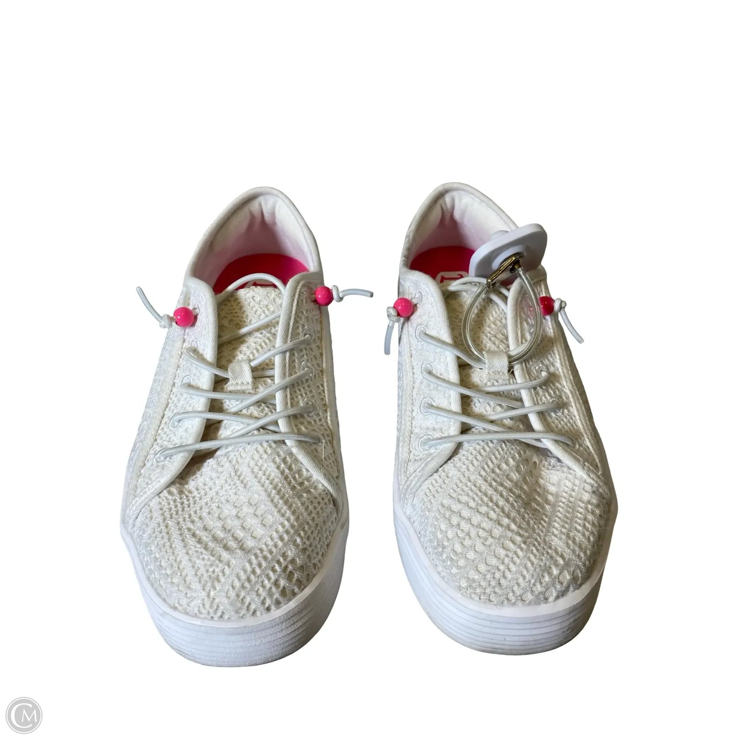 Shoes Sneakers By Hey Dude In Blue & Pink, Size: 8