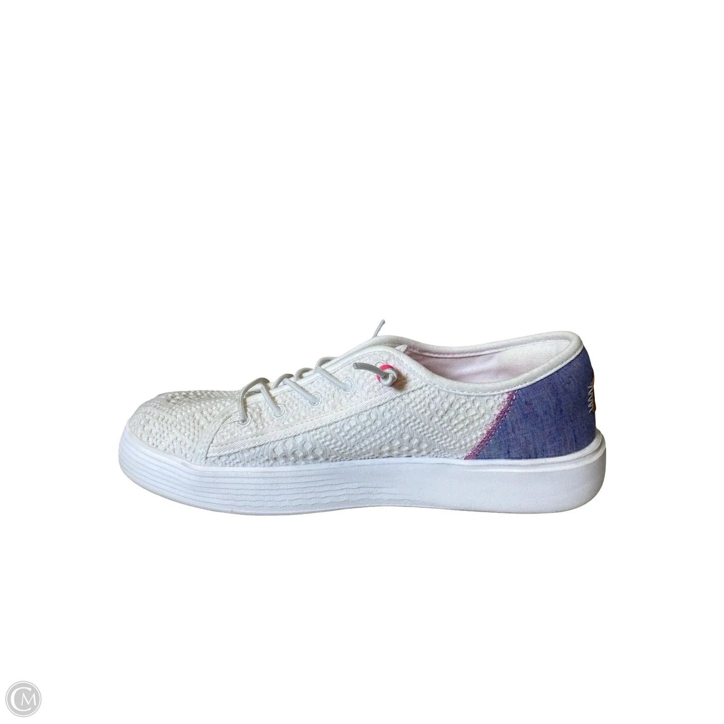 Shoes Sneakers By Hey Dude In Blue & Pink, Size: 8