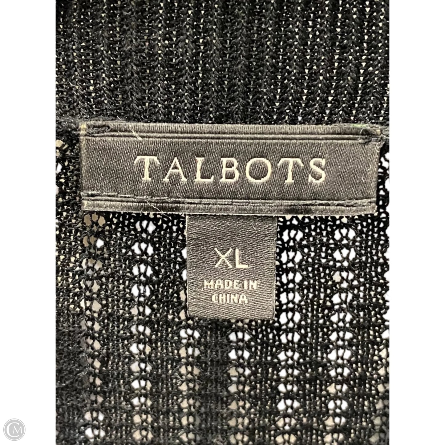 Cardigan By Talbots In Black, Size: Xl