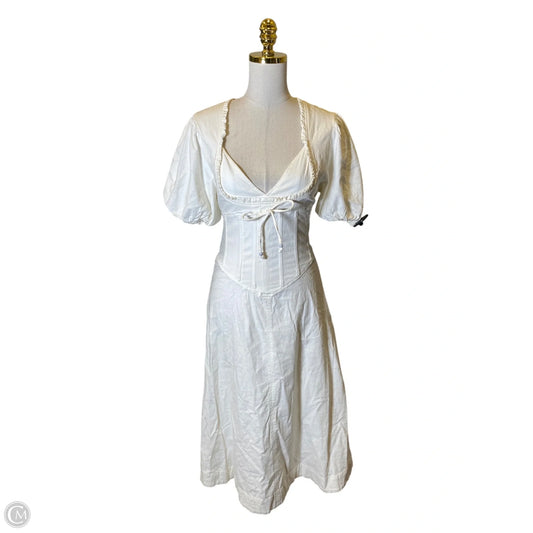 Dress Casual Maxi By Anthropologie In Cream, Size: S