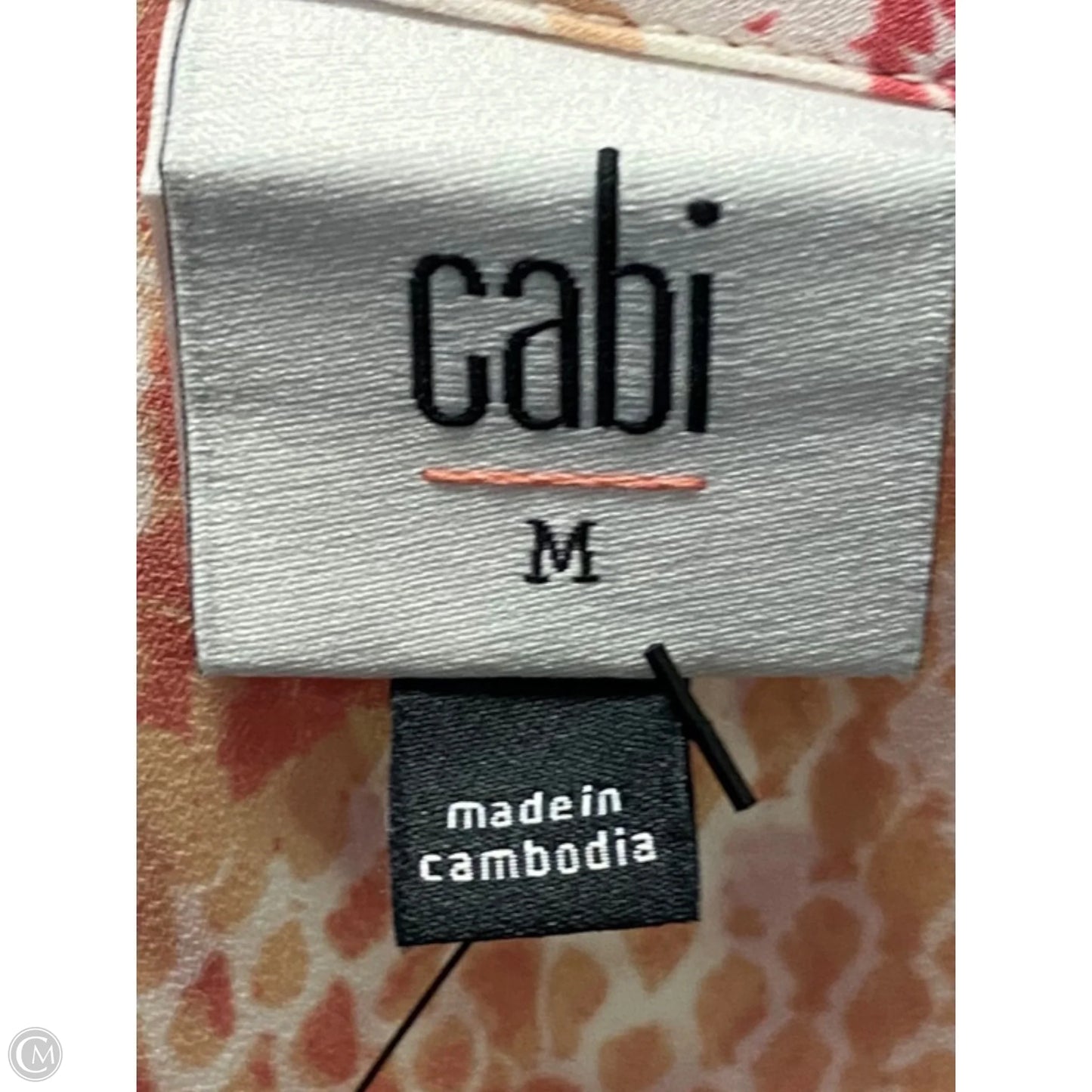 Blouse Long Sleeve By Cabi In Pink, Size: M