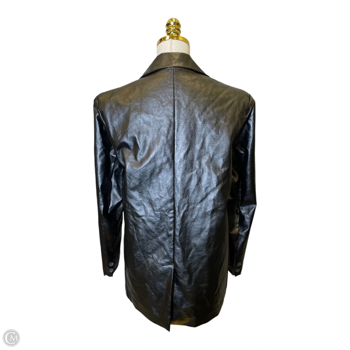 Coat Leather By Princess Polly In Black, Size: Xs