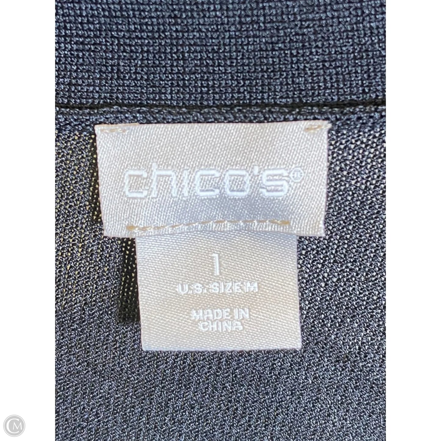Cardigan By Chicos In Black & White, Size: M
