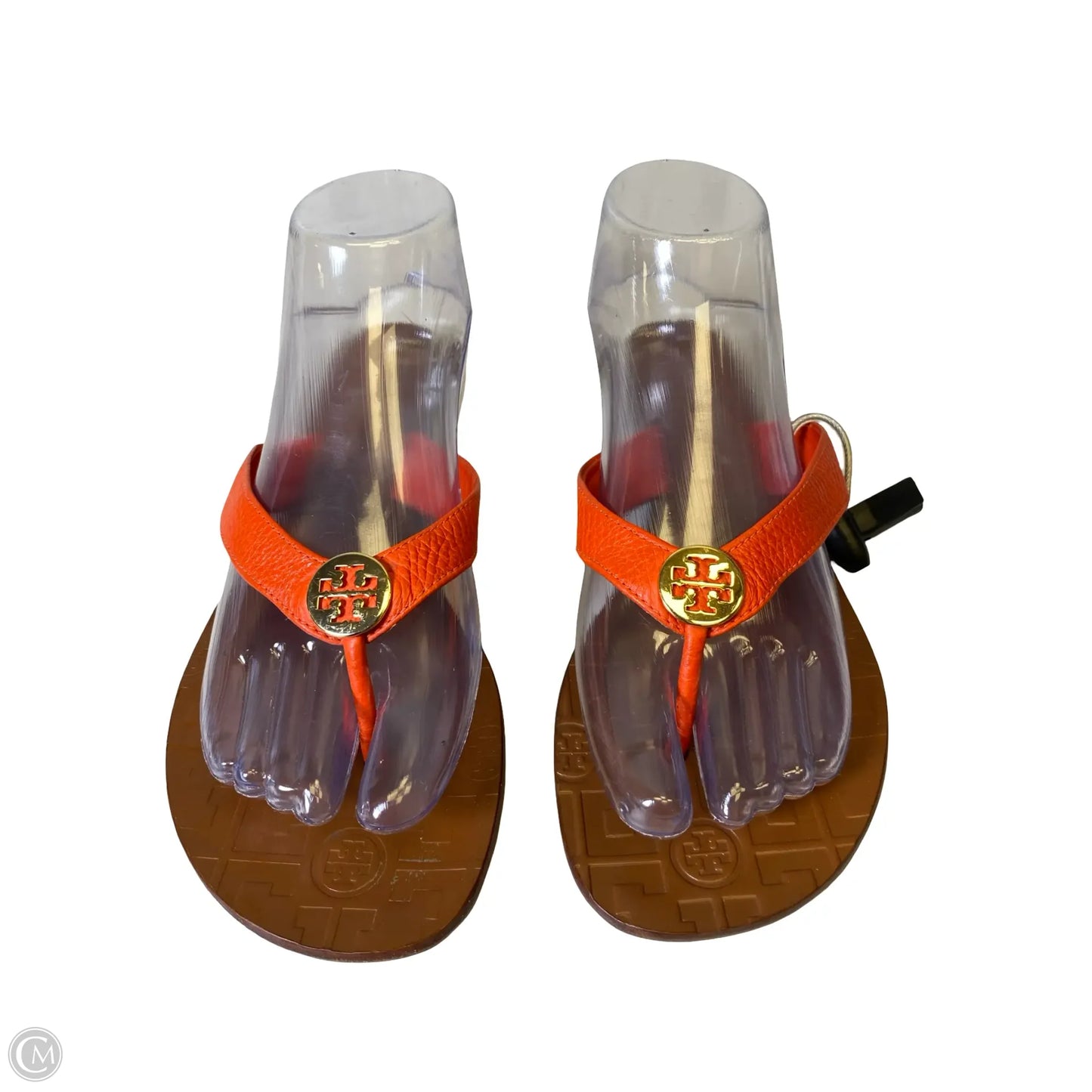 Sandals Designer By Tory Burch In Brown & Orange, Size: 9