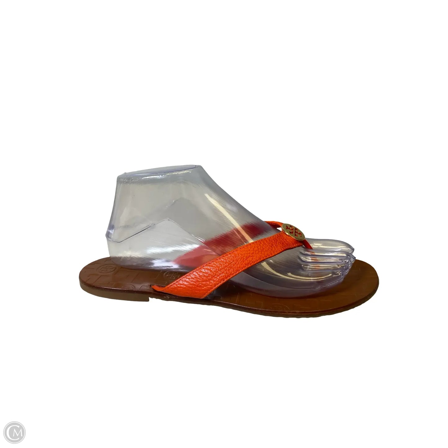 Sandals Designer By Tory Burch In Brown & Orange, Size: 9