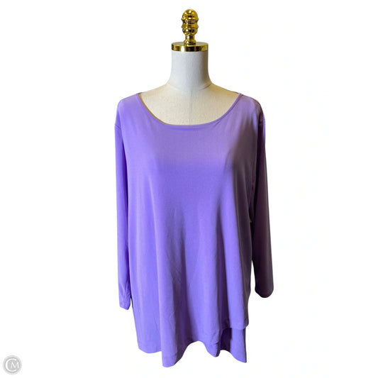 Top Long Sleeve By Investments In Purple, Size: Xl