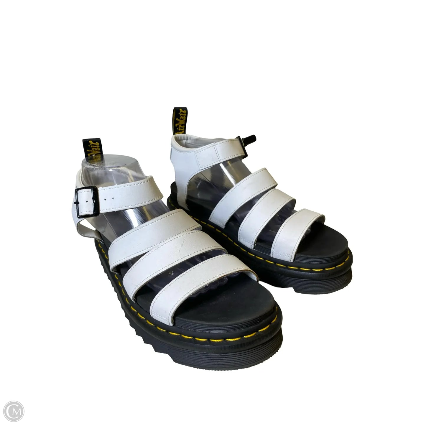 Sandals Designer By Dr Martens In Black & White, Size: 10