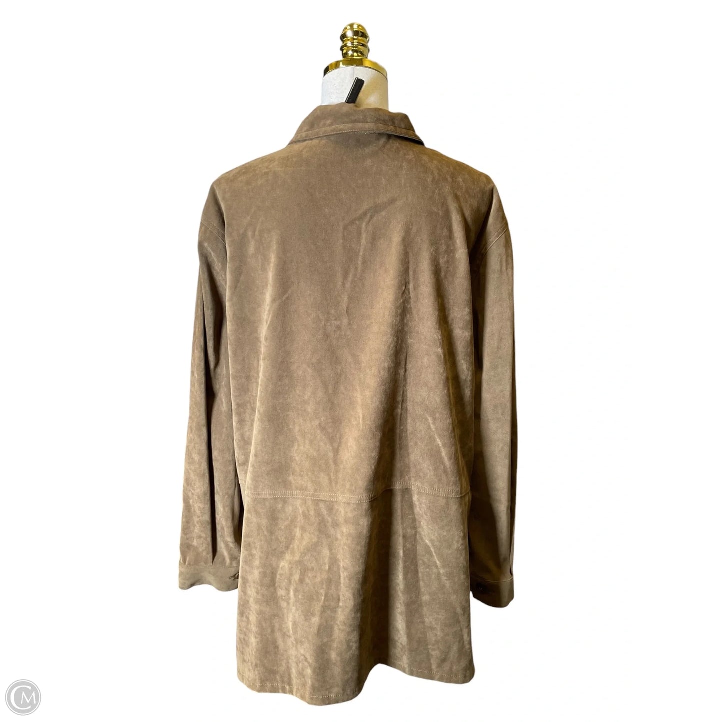 Jacket Shirt By R And K Originals In Brown, Size: 16