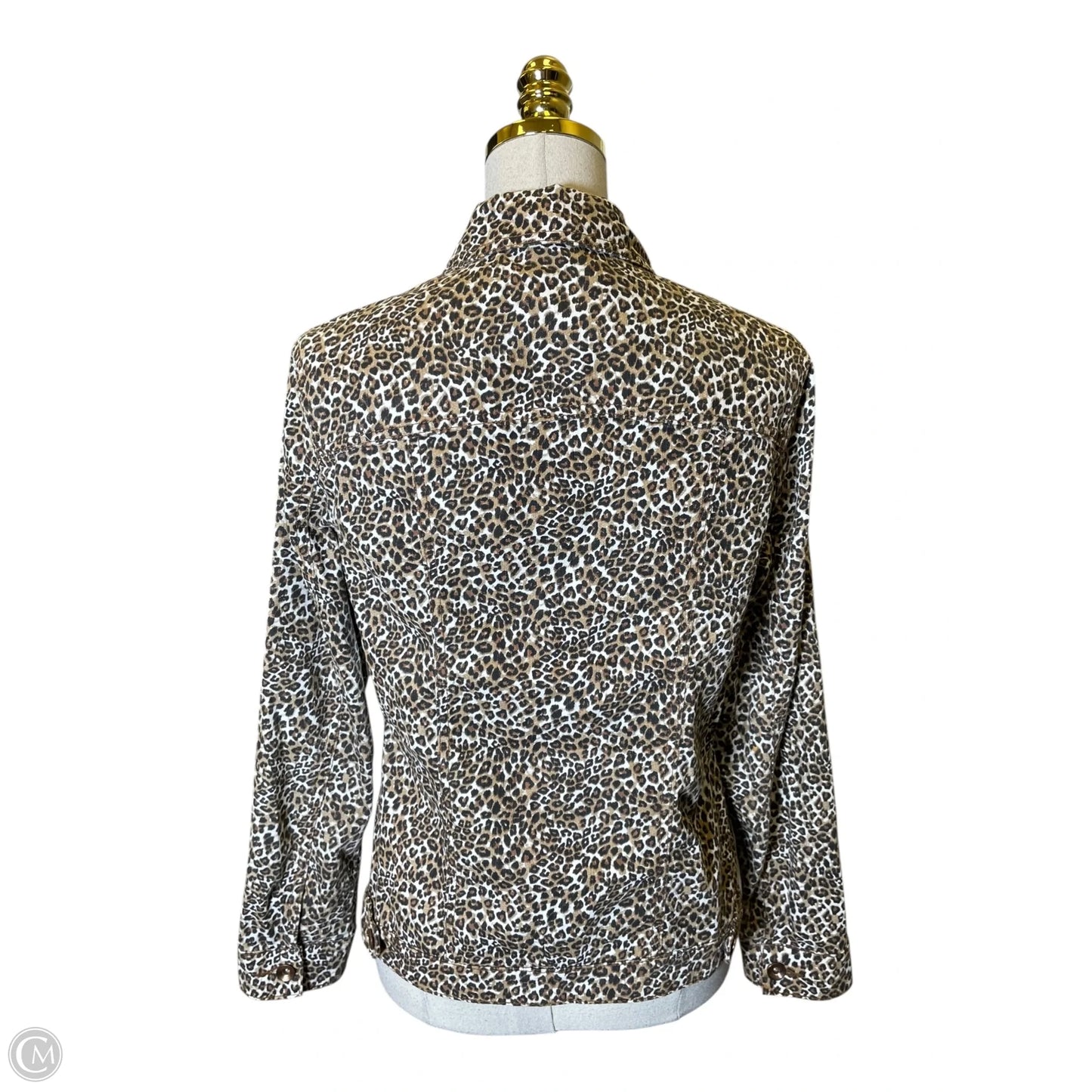 Jacket Denim By Live A Little In Animal Print, Size: M