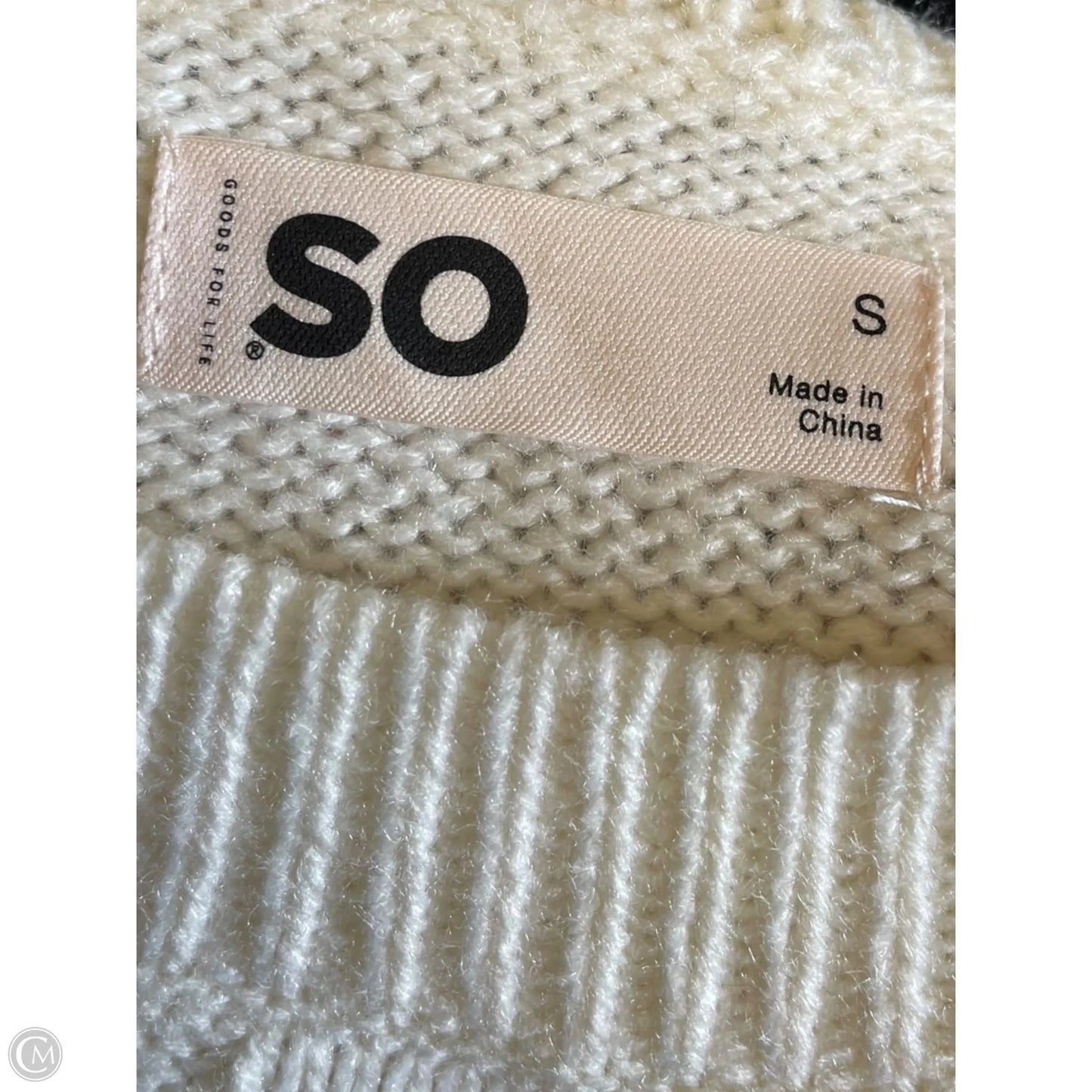 Sweater By So In Cream, Size: S