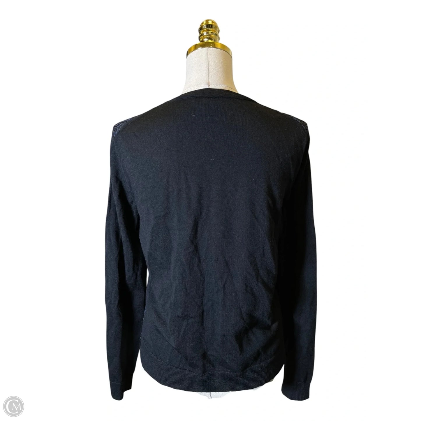 Sweater Cardigan By J. Crew In Black & Blue, Size: M