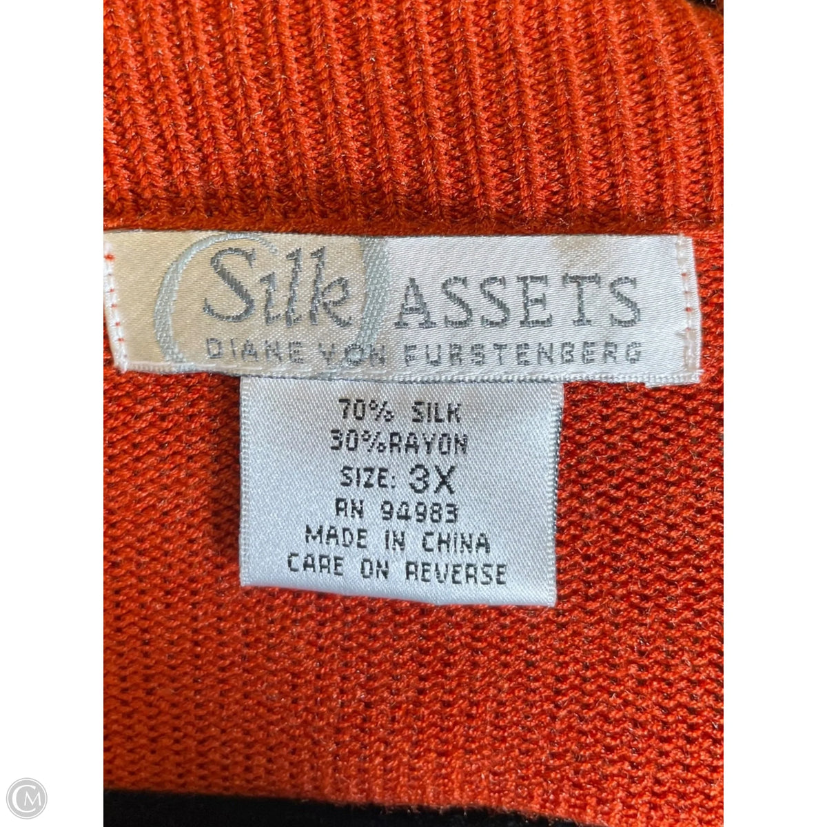 Cardigan Designer By Diane Von Furstenberg In Orange, Size: 3x