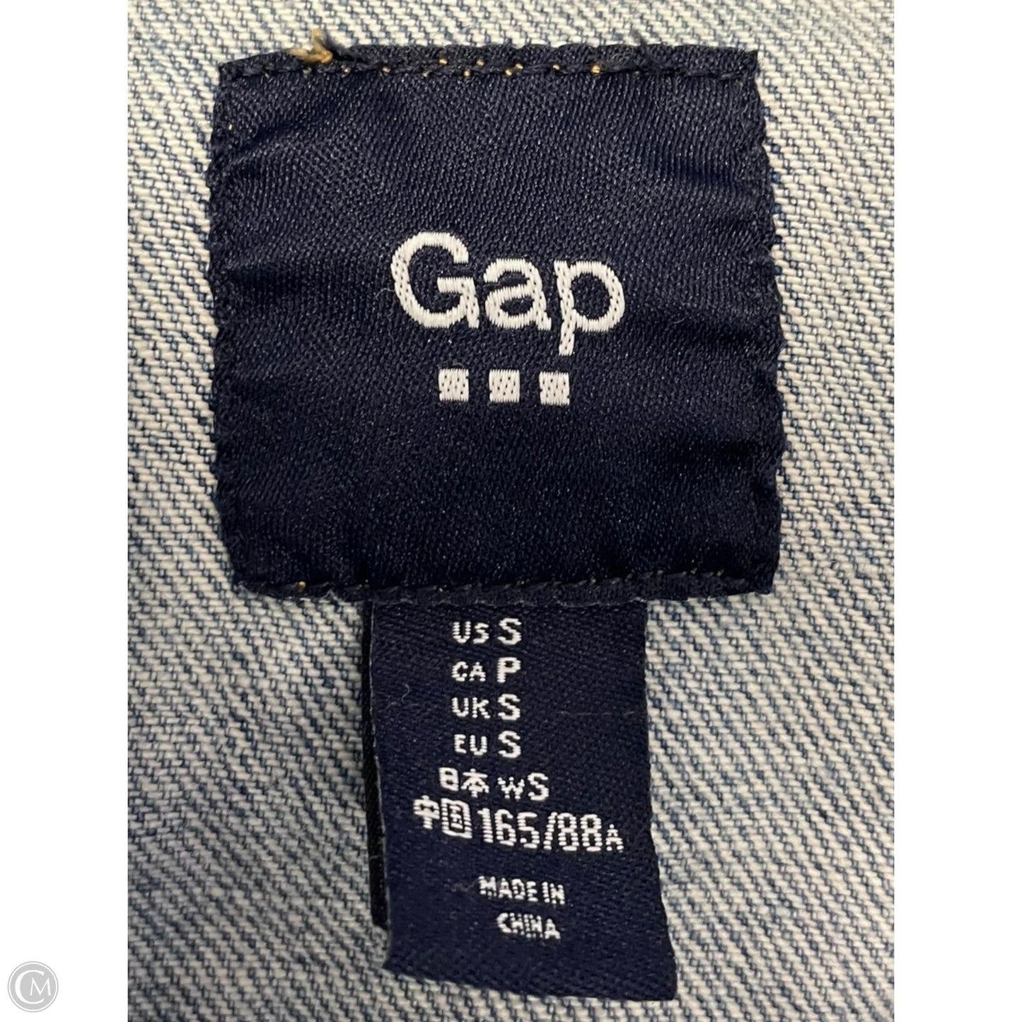 Jacket Denim By Gap In Blue Denim, Size: S