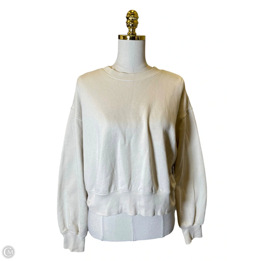 Sweatshirt Crewneck By Old Navy In Beige, Size: S