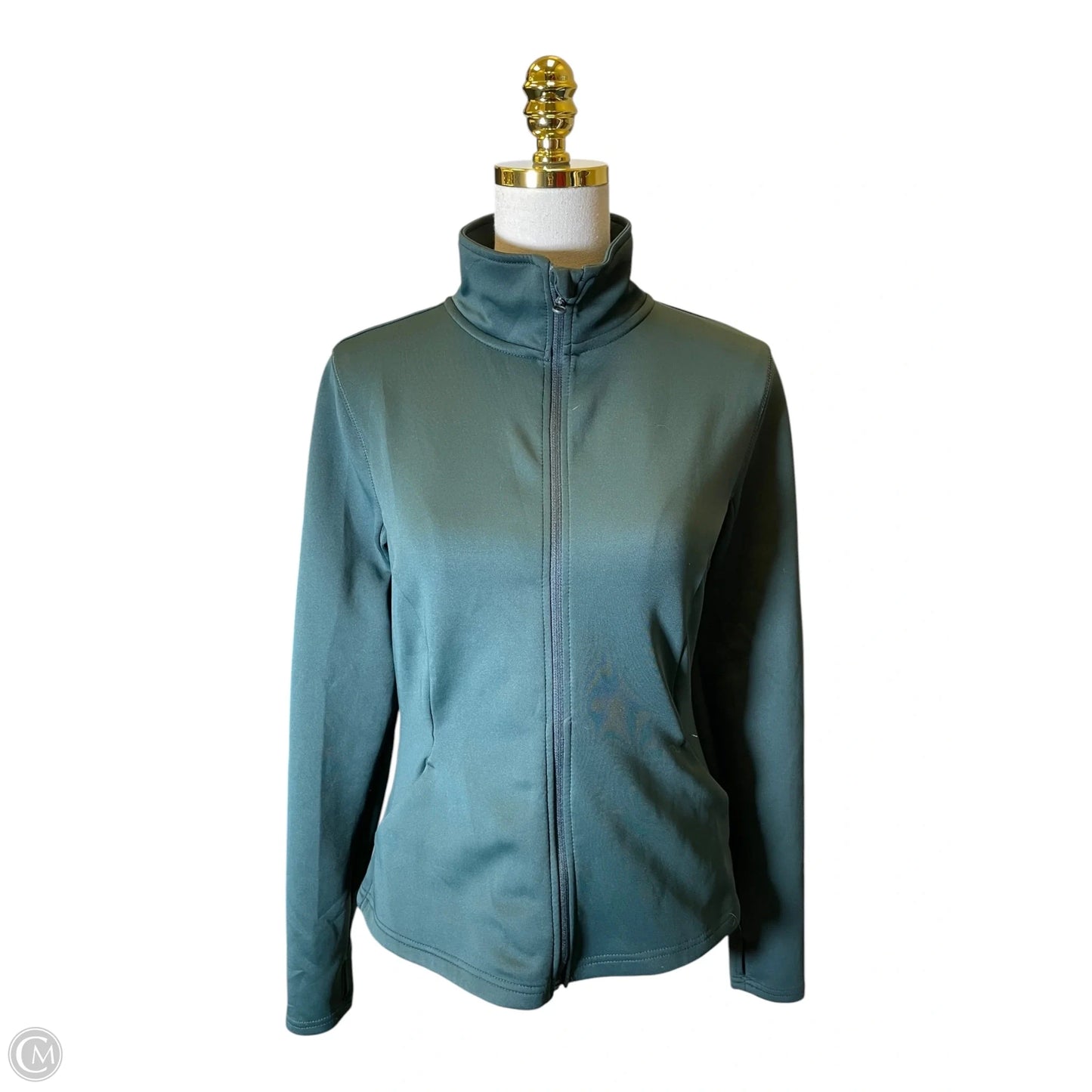 Athletic Jacket By Layer 8 In Green, Size: M
