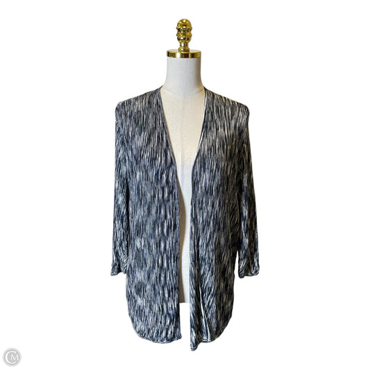 Cardigan By Chicos In Blue & White, Size: Xl