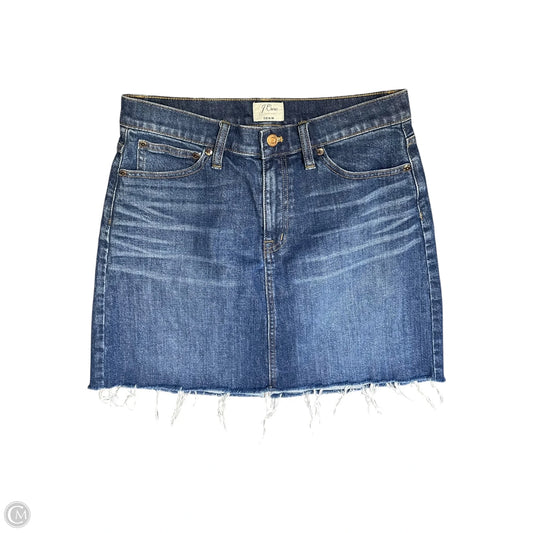 Skirt Midi By J. Crew In Blue Denim, Size: 4