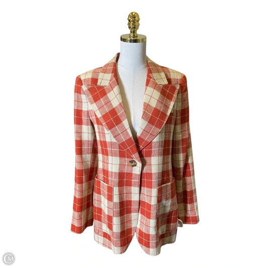 Blazer By Smythe In Cream & Orange, Size: L