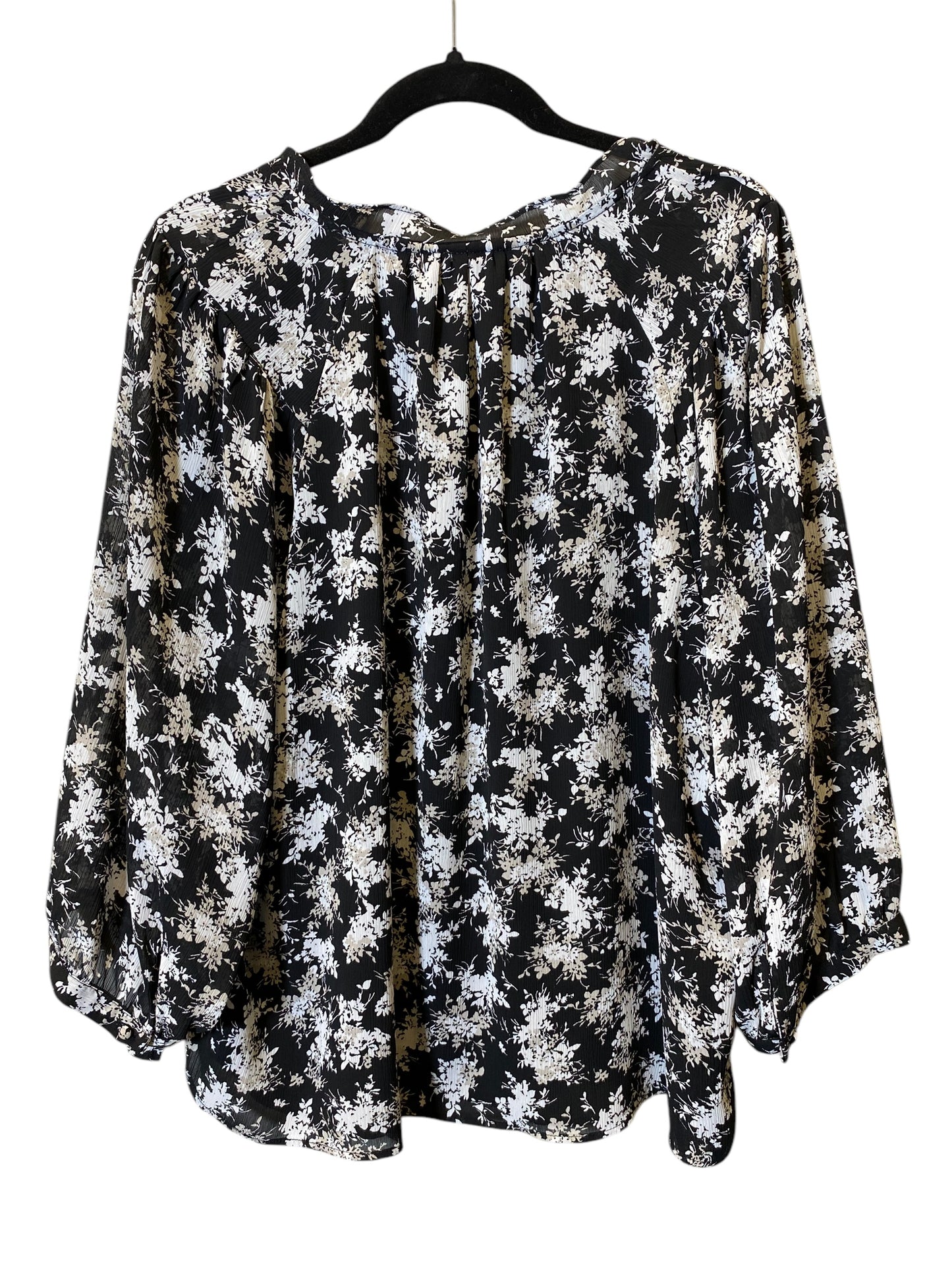 Top Long Sleeve By Vince Camuto In Floral Print, Size: Xl