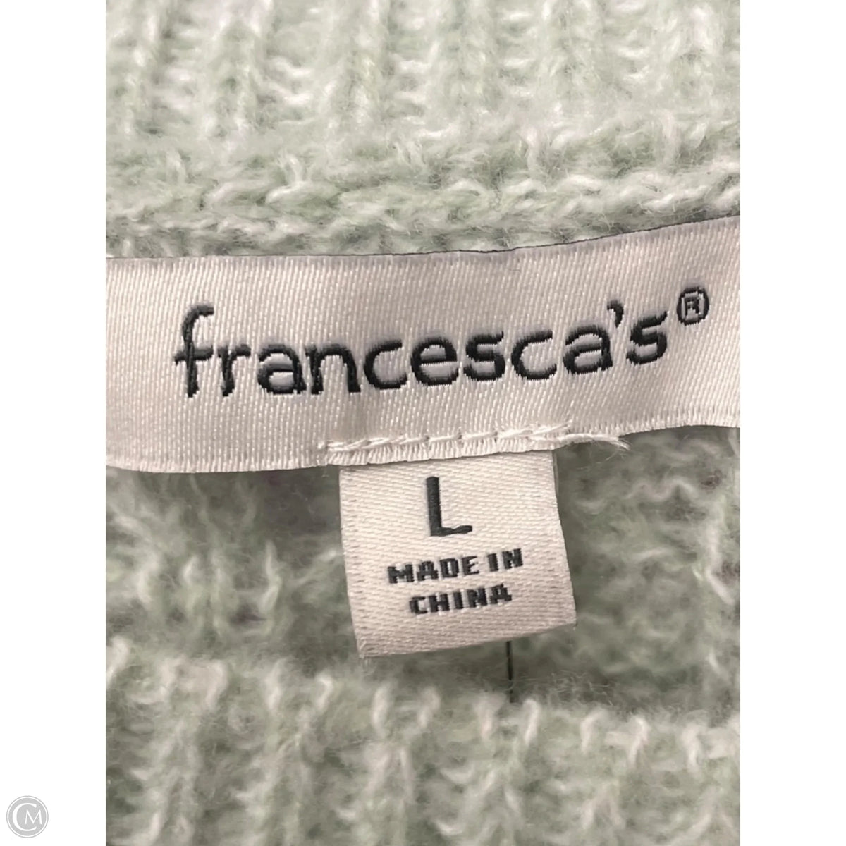Sweater By Francesca’s In Green, Size: L